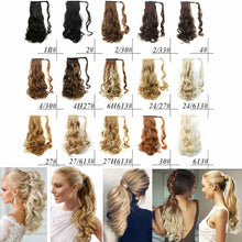 Load image into Gallery viewer, 100% Real Thick Clip In Human Remy Hair Extensions Pony Tail Wrap On Ponytail.