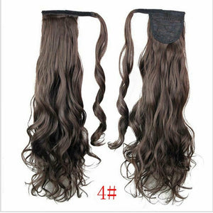 100% Real Thick Clip In Human Remy Hair Extensions Pony Tail Wrap On Ponytail.