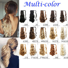 Load image into Gallery viewer, 100% Real Thick Clip In Human Remy Hair Extensions Pony Tail Wrap On Ponytail.