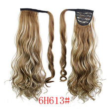 Load image into Gallery viewer, 100% Real Thick Clip In Human Remy Hair Extensions Pony Tail Wrap On Ponytail.