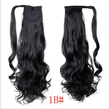 Load image into Gallery viewer, 100% Real Thick Clip In Human Remy Hair Extensions Pony Tail Wrap On Ponytail.