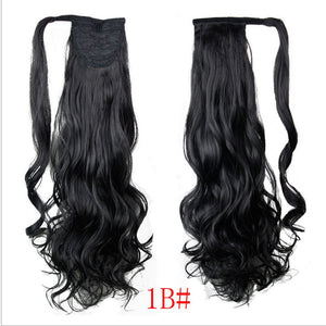 100% Real Thick Clip In Human Remy Hair Extensions Pony Tail Wrap On Ponytail.