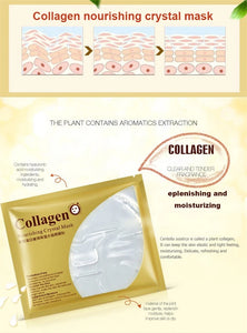 Bioaqua Korean 24K Gold Collagen Facial Mask Crystal Gold Collagen For Skin Cleaning Treatment!