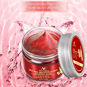 Korean Red Wine Sleeping Facial Mask Whitening Cream Moisturizing  Anti Aging Cream!