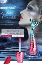 Load image into Gallery viewer, 20 Colors Liquid Crystal Glow Mermaid Lip Gloss Laser Holographic!