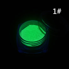 Load image into Gallery viewer, 10 Colors Luminous Nail Glitter Powder!