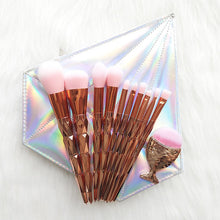 Load image into Gallery viewer, 11-Pcs Diamond Makeup Brushes Set Mermaids!