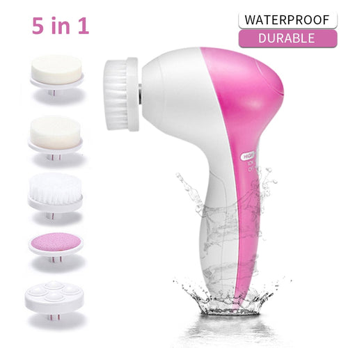 5 in 1 Electric Brush Facial Cleanser, Skin Pore. Acne, Pimples Cleansing Device!